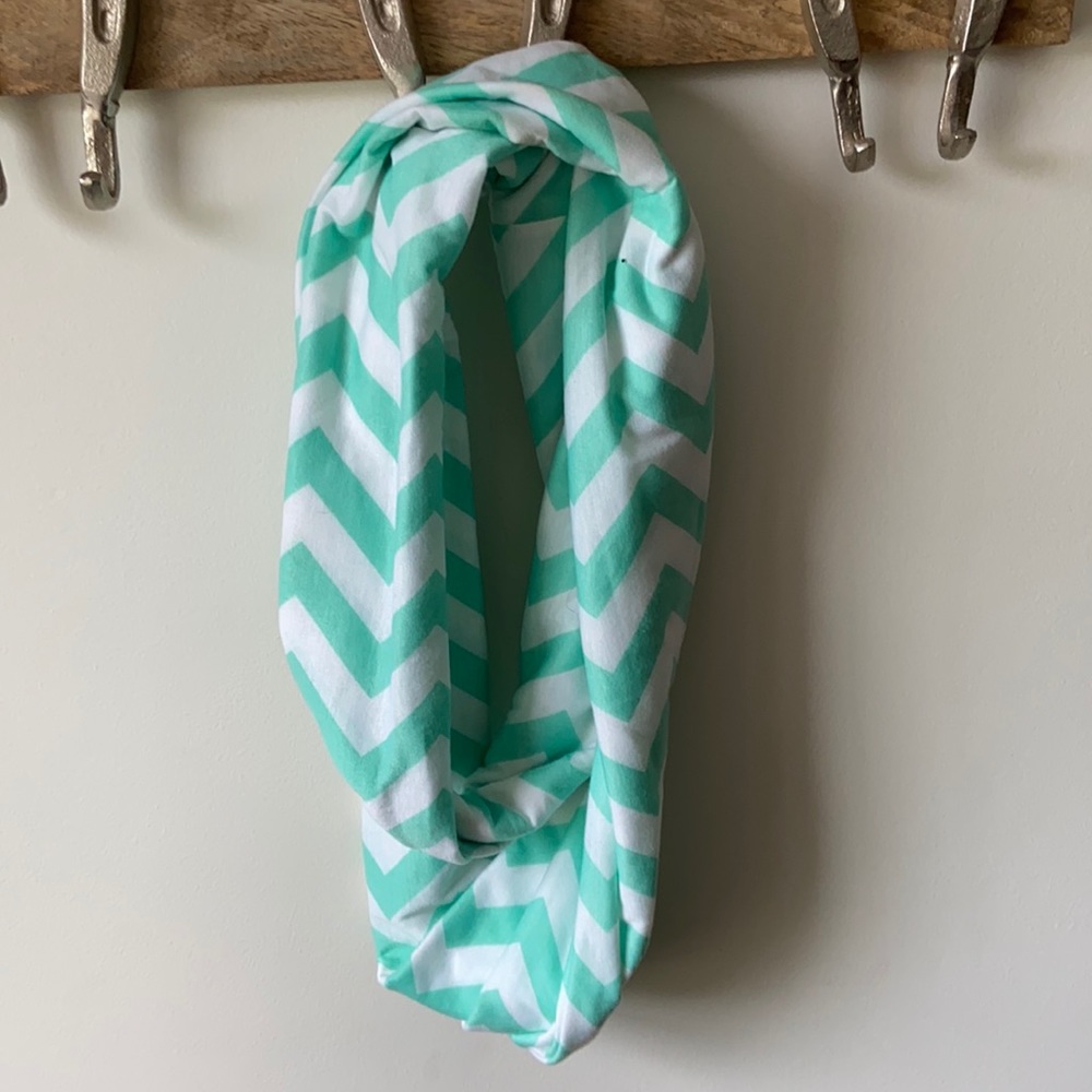 Chevron Patterned Infinity Scarf